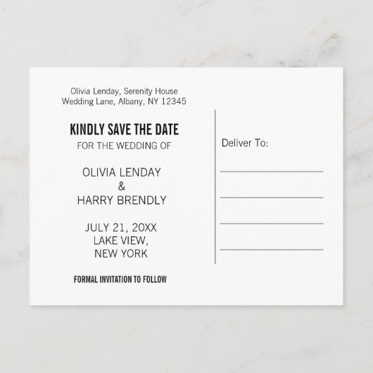 Floral Gold Heart | Het Briefkaart Datum opslaan (Achterkant)