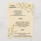 Floral Gold Itinéraire Bachelorette Invitation de (Dos)