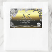 Floral Gold Silver Product Labels Monogram Logo (Tas)