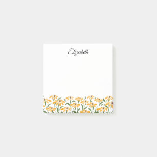 Floral Golden Black-Eyed Susan Waterverf Elegant Post-it® Notes
