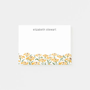 Floral Golden Black-Eyed Susan Waterverf Elegant Post-it® Notes
