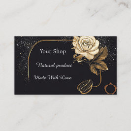 Floral Golden Roos Visitekaartje