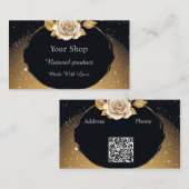 Floral Golden Roos Visitekaartje (Voorkant / Achterkant)