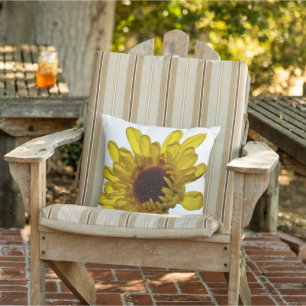 Floral Golden Yellow Flower Abstract Gift Favor Buitenkussen