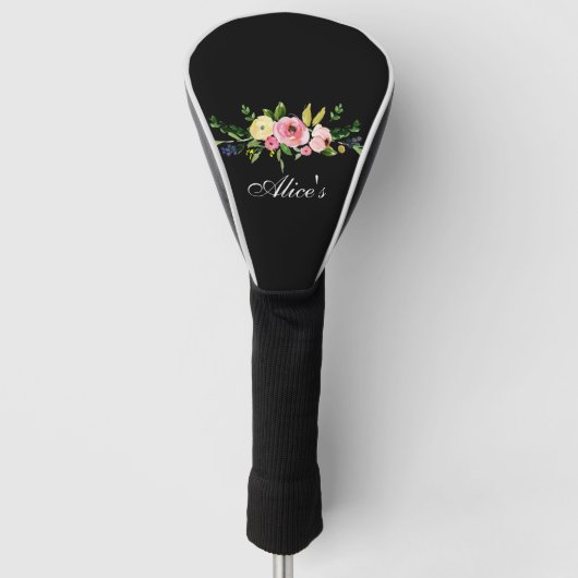 Floral Golf Head Hoesjes Golfheadcover (Voorkant)
