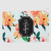  Floral Golfhanddoek (Horizontaal)