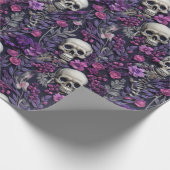Floral Gothic Halloween inpakpapier (Hoek)
