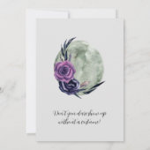 Floral Gothic Halloween uitnodiging (Achterkant)