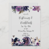 Floral Gothic Halloween uitnodiging (Voorkant / Achterkant)