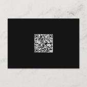 Floral Gothic QR Code Gold Wedding Details Informatiekaartje (Achterkant)
