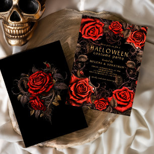 Floral Gothic Volwassen Halloween Kostuum Party Kaart