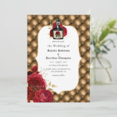 Floral Gothic Wedding Kaart (Staand voorkant)