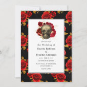 Floral Gothic Wedding Kaart (Voorkant)