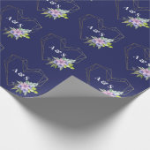 Floral Goud Hart en Initialen Cadeaupapier (Hoek)