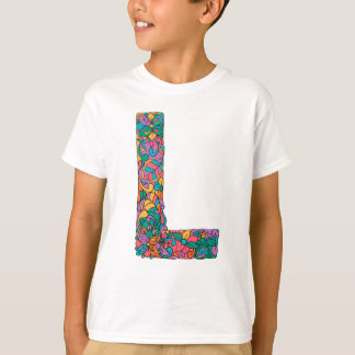 Floral gouden - De letter L T-Shirt
