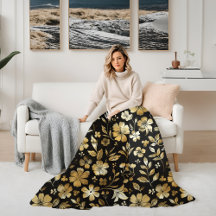 Floral Gouden en Zwart Elegant