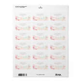 Floral Grace Stickers Return Address (Full Sheet)