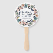 Floral Grace Trouwprogramma Handwaaier (Voorkant)