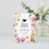 Floral Graduation Party Invitation (Debout devant)