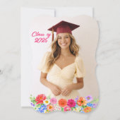 Floral Graduation Party Invitation Template  (Dos)