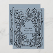  Floral Graduation Party Kaart (Voorkant / Achterkant)