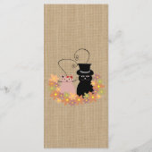 Floral grappige cartoon katten uit de liefde voor menu (Achterkant)