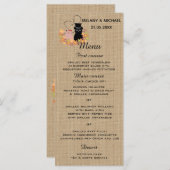 Floral grappige cartoon katten uit de liefde voor menu (Voorkant / Achterkant)