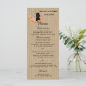 Floral grappige cartoon katten uit de liefde voor menu (Staand voorkant)