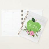 Floral Green Apple-leraar Waterverf Planner (Display)
