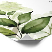 Floral Green Engagement Affiche de bienvenue de la (Coin)