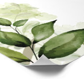 Floral Green Engagement Affiche de bienvenue de la (Coin)