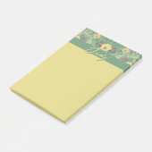 Floral Green Post-It Notes (Schuin)
