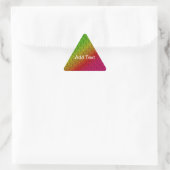 Floral Green Red Rainbow Gradiënt Diagonaal mengse Driehoek Sticker (Tas)