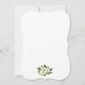 Floral Green Silver Bridal Tea Party nodigt uit Kaart (Achterkant)