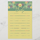 Floral Green Stationery (Voorkant)