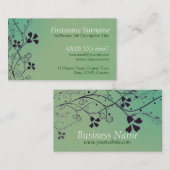 Floral Green Wash Visitekaartje (Voorkant / Achterkant)