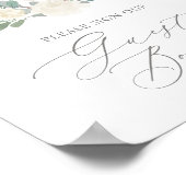 Floral Greenery Baby shower Citrouille Livre d'or (Coin)