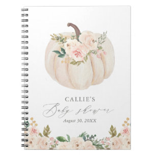 Floral Greenery Baby shower Citrouille Livre d'or