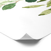 Floral Greenery Baby Succulent Baby shower-teken Poster (Hoek)