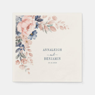 Floral Greenery Botanical Wedding Paper Servet