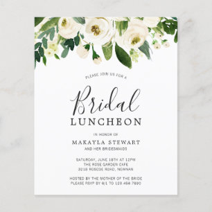 Floral Greenery Budget Bridal Luncheon