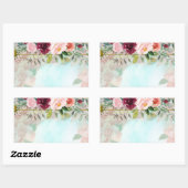 Floral Greenery Elegant Rechthoekige Sticker (Vel)