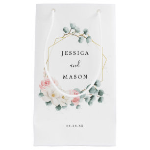 Floral Greenery Hotel Wedding Gift Bag Klein Cadeauzakje