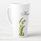 Floral Greenery Professional Trendy Minimalist Latte Mok (Linkerhoek)