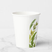 Floral Greenery Professional Trendy Minimalist Papieren Bekers (Rechts)