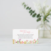 Floral Greenery Rustic Baby Shower Books for Baby Informatiekaartje (Staand voorkant)