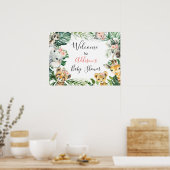 Floral Greenery Safari Baby shower Affiche de bien (Cuisine)