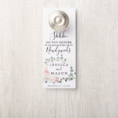 Floral Greenery Wedding door Hanger (Op knop)