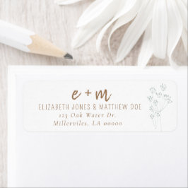 Floral Greenery Wedding Etiket