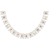 Floral Greenery Wedding Future Mrs Peach Beige Vlaggetjes (Alle)